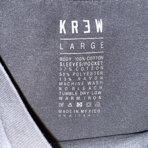 MENS KR3W T-SHIRT (BLACK/GREY) - Picture 4 of 5